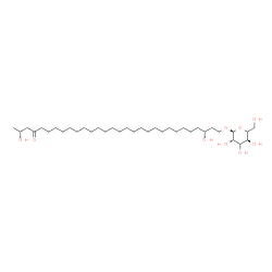 ChemSpider 2D Image | (3R,29R)-3,29-Dihydroxy-27-oxotriacontyl alpha-D-threo-hexopyranoside | C36H70O9