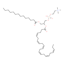 ChemSpider 2D Image | 2-[(4Z,7Z,10Z,13Z,16Z,19Z)-4,7,10,13,16,19-Docosahexaenoyloxy]-3-(tetradecanoyloxy)propyl 2-(trimethylammonio)ethyl phosphate | C44H76NO8P