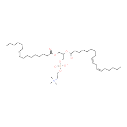 ChemSpider 2D Image | 3-[(9Z)-9-Hexadecenoyloxy]-2-[(9Z,12Z)-9,12-octadecadienoyloxy]propyl 2-(trimethylammonio)ethyl phosphate | C42H78NO8P
