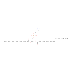 ChemSpider 2D Image | 3-[(9Z)-9-Octadecenoyloxy]-2-(tetradecanoyloxy)propyl 2-(trimethylammonio)ethyl phosphate | C40H78NO8P