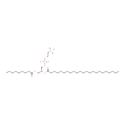 ChemSpider 2D Image | (2R)-3-(Nonanoyloxy)-2-(tricosanoyloxy)propyl 2-(trimethylammonio)ethyl phosphate | C40H80NO8P