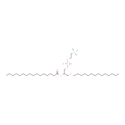 ChemSpider 2D Image | 2-(Palmitoyloxy)-3-(tetradecyloxy)propyl 2-(trimethylammonio)ethyl phosphate | C38H78NO7P