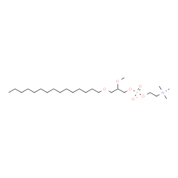 ChemSpider 2D Image | 2-Methoxy-3-(pentadecyloxy)propyl 2-(trimethylammonio)ethyl phosphate | C24H52NO6P