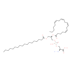 ChemSpider 2D Image | 1-stearoyl-2-arachidonoyl-sn-glycero-3-phosphoserine | C44H78NO10P