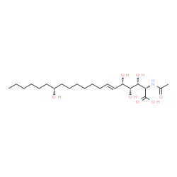 ChemSpider 2D Image | (2S,3R,4R,5S,6E,14R)-2-Acetamido-3,4,5,14-tetrahydroxy-6-icosenoic acid | C22H41NO7