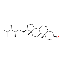 ChemSpider 2D Image | (3beta,8xi,9xi,14xi,23R)-23-Methylergostan-3-ol | C29H52O