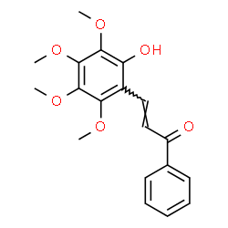 ChemSpider 2D Image | (2E)-3-(2-Hydroxy-3,4,5,6-tetramethoxyphenyl)-1-phenyl-2-propen-1-one | C19H20O6