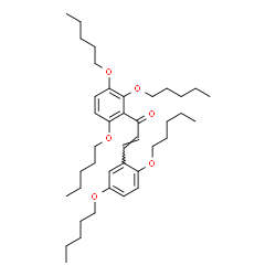 ChemSpider 2D Image | (2E)-3-[2,5-Bis(pentyloxy)phenyl]-1-[2,3,6-tris(pentyloxy)phenyl]-2-propen-1-one | C40H62O6