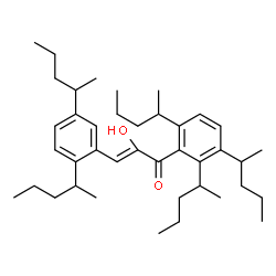 ChemSpider 2D Image | (2Z)-3-[2,5-Di(2-pentanyl)phenyl]-2-hydroxy-1-[2,3,6-tri(2-pentanyl)phenyl]-2-propen-1-one | C40H62O2