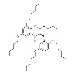 ChemSpider 2D Image | (2Z)-3-[2,5-Bis(pentyloxy)phenyl]-1-[2,3,5-tris(pentyloxy)phenyl]-2-propen-1-one | C40H62O6