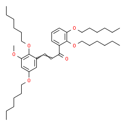 ChemSpider 2D Image | (2E)-3-[2,5-Bis(hexyloxy)-3-methoxyphenyl]-1-[2,3-bis(hexyloxy)phenyl]-2-propen-1-one | C40H62O6