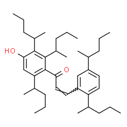 ChemSpider 2D Image | (2Z)-3-[2,5-Di(2-pentanyl)phenyl]-1-[4-hydroxy-2,3,6-tri(2-pentanyl)phenyl]-2-propen-1-one | C40H62O2