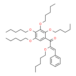 ChemSpider 2D Image | (2Z)-2-(Pentyloxy)-3-phenyl-1-[2,3,4,5-tetrakis(pentyloxy)phenyl]-2-propen-1-one | C40H62O6