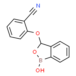 ChemSpider 2D Image | 2-[(1-Hydroxy-1,3-dihydro-2,1-benzoxaborol-3-yl)oxy]benzonitrile | C14H10BNO3