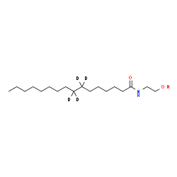 ChemSpider 2D Image | Palmitoyl Ethanolamide-d4 | C18H33D4NO2