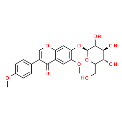 ChemSpider 2D Image | 6-Methoxy-3-(4-methoxyphenyl)-4-oxo-4H-chromen-7-yl beta-D-threo-hexopyranoside | C23H24O10