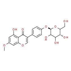 ChemSpider 2D Image | 4-(5-Hydroxy-7-methoxy-4-oxo-4H-chromen-3-yl)phenyl beta-L-glycero-hexopyranoside | C22H22O10