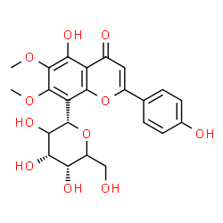 ChemSpider 2D Image | (6S)-2,6-Anhydro-6-[5-hydroxy-2-(4-hydroxyphenyl)-6,7-dimethoxy-4-oxo-4H-chromen-8-yl]-D-erythro-hexitol | C23H24O11