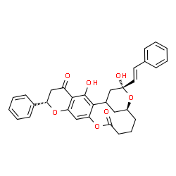 ChemSpider 2D Image | (7S,17S,19S)-3,19-Dihydroxy-7-phenyl-19-[(E)-2-phenylvinyl]-8,12,18-trioxatetracyclo[15.3.1.0~2,11~.0~4,9~]henicosa-2(11),3,9-triene-5,13-dione | C32H30O7