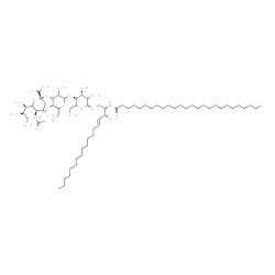 ChemSpider 2D Image | (2S,3R,4E)-2-(Hexacosanoylamino)-3-hydroxy-4-octadecen-1-yl (4xi)-5-acetamido-3,5-dideoxy-6-[(1R,2R)-1,2,3-trihydroxypropyl]-beta-L-glycero-hex-2-ulopyranonosyl-(2->3)-alpha-L-erythro-hexopyranosyl-(1
->4)-beta-D-threo-hexopyranoside | C67H124N2O21