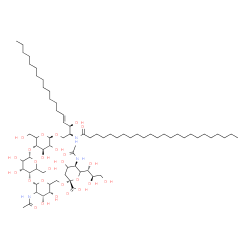 ChemSpider 2D Image | (2S,3R,4E)-3-Hydroxy-2-(tetracosanoylamino)-4-octadecen-1-yl (4xi)-5-acetamido-3,5-dideoxy-6-[(1R,2R)-1,2,3-trihydroxypropyl]-beta-L-glycero-hex-2-ulopyranonosyl-(2->6)-2-acetamido-2-deoxy-alpha-L-ery
thro-hexopyranosyl-(1->4)-alpha-L-erythro-hexopyranosyl-(1->4)-beta-D-threo-hexopyranoside | C73H133N3O26