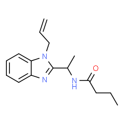 ChemSpider 2D Image | N-[1-(1-Allyl-1H-benzimidazol-2-yl)ethyl]butanamide | C16H21N3O