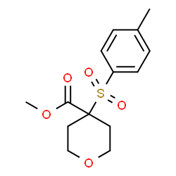ChemSpider 2D Image | 4-(4-methylphenyl)sulfonyl-4-oxanecarboxylic acid methyl ester | C14H18O5S
