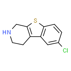 ChemSpider 2D Image | 6-chloro-1,2,3,4-tetrahydro(1)benzothieno(2,3-c)pyridine | C11H10ClNS