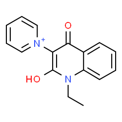 ChemSpider 2D Image | 1-(1-Ethyl-2-hydroxy-4-oxo-1,4-dihydro-3-quinolinyl)pyridinium | C16H15N2O2