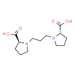 ChemSpider 2D Image | (2S,2'S)-1,1'-(1,3-Propanediyl)di(2-pyrrolidinecarboxylic acid) | C13H22N2O4