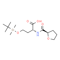 ChemSpider 2D Image | O-[Dimethyl(2-methyl-2-propanyl)silyl]-N-[(2R)-tetrahydro-2-furanylcarbonyl]-D-homoserine | C15H29NO5Si