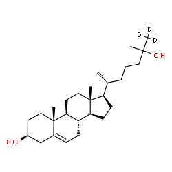 ChemSpider 2D Image | (3beta)-(26,26,26-~2~H_3_)Cholest-5-ene-3,25-diol | C27H43D3O2