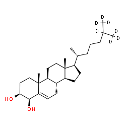 ChemSpider 2D Image | 4Î²-Hydroxy Cholesterol-d7 | C27H39D7O2