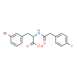ChemSpider 2D Image | 3-Bromo-N-[(4-fluorophenyl)acetyl]-L-phenylalanine | C17H15BrFNO3