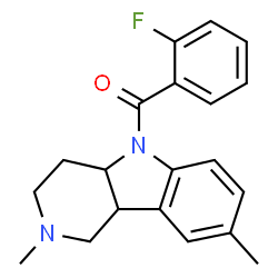 ChemSpider 2D Image | (2,8-Dimethyl-1,2,3,4,4a,9b-hexahydro-5H-pyrido[4,3-b]indol-5-yl)(2-fluorophenyl)methanone | C20H21FN2O