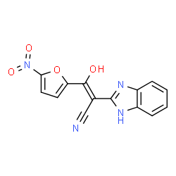 ChemSpider 2D Image | (2Z)-2-(1H-Benzimidazol-2-yl)-3-hydroxy-3-(5-nitro-2-furyl)acrylonitrile | C14H8N4O4