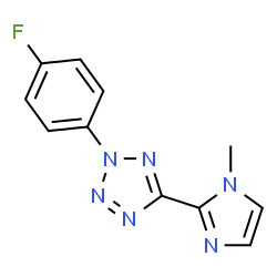 ChemSpider 2D Image | 2-(4-Fluorophenyl)-5-(1-methyl-1H-imidazol-2-yl)-2H-tetrazole | C11H9FN6