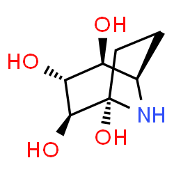 ChemSpider 2D Image | (1S,2S,3R,4S,5R)-8-Azabicyclo[3.2.1]octane-1,2,3,4-tetrol | C7H13NO4