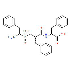 ChemSpider 2D Image | N-{(2S)-3-[(1-Amino-2-phenylethyl)(hydroxy)phosphoryl]-2-benzylpropanoyl}-L-phenylalanine | C27H31N2O5P