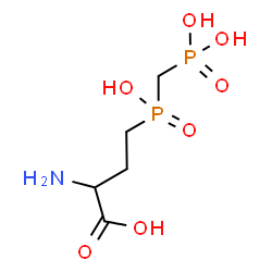 ChemSpider 2D Image | 2-Amino-4-[hydroxy(phosphonomethyl)phosphoryl]butanoic acid | C5H13NO7P2