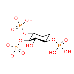 ChemSpider 2D Image | (2R,4S)-3-Hydroxy-1,2,4-cyclohexanetriyl tris[dihydrogen (phosphate)] | C6H15O13P3