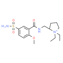 ChemSpider 2D Image | 1,1-Diethyl-2-{[(2-methoxy-5-sulfamoylbenzoyl)amino]methyl}pyrrolidinium | C17H28N3O4S