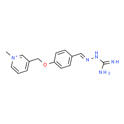 ChemSpider 2D Image | 3-({4-[(E)-(Carbamimidoylhydrazono)methyl]phenoxy}methyl)-1-methylpyridinium | C15H18N5O