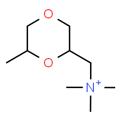 ChemSpider 2D Image | N,N,N-Trimethyl(6-methyl-1,4-dioxan-2-yl)methanaminium | C9H20NO2