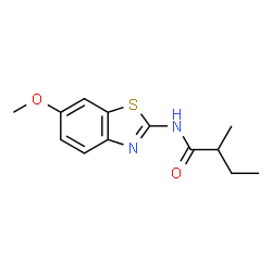 ChemSpider 2D Image | N-(6-Methoxy-1,3-benzothiazol-2-yl)-2-methylbutanamide | C13H16N2O2S
