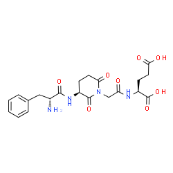 ChemSpider 2D Image | N-{[(3S)-2,6-Dioxo-3-(D-phenylalanylamino)-1-piperidinyl]acetyl}-L-glutamic acid | C21H26N4O8