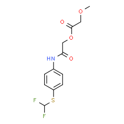 ChemSpider 2D Image | 2-({4-[(Difluoromethyl)sulfanyl]phenyl}amino)-2-oxoethyl methoxyacetate | C12H13F2NO4S
