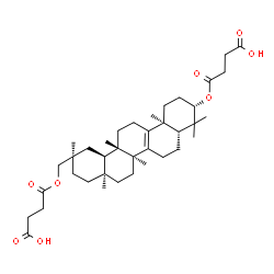 ChemSpider 2D Image | 4-({(2R,4aS,6aS,8aR,10S,12aS,14aS,14bR)-10-[(3-Carboxypropanoyl)oxy]-2,4a,6a,9,9,12a,14a-heptamethyl-1,2,3,4,4a,5,6,6a,7,8,8a,9,10,11,12,12a,13,14,14a,14b-icosahydro-2-picenyl}methoxy)-4-oxobutanoic a
cid | C38H58O8