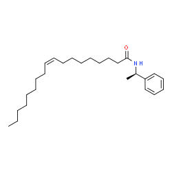 ChemSpider 2D Image | (9Z)-N-[(1R)-1-Phenylethyl]-9-octadecenamide | C26H43NO