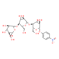 ChemSpider 2D Image | 4-Nitrophenyl b-D-cellotrioside | C24H35NO18